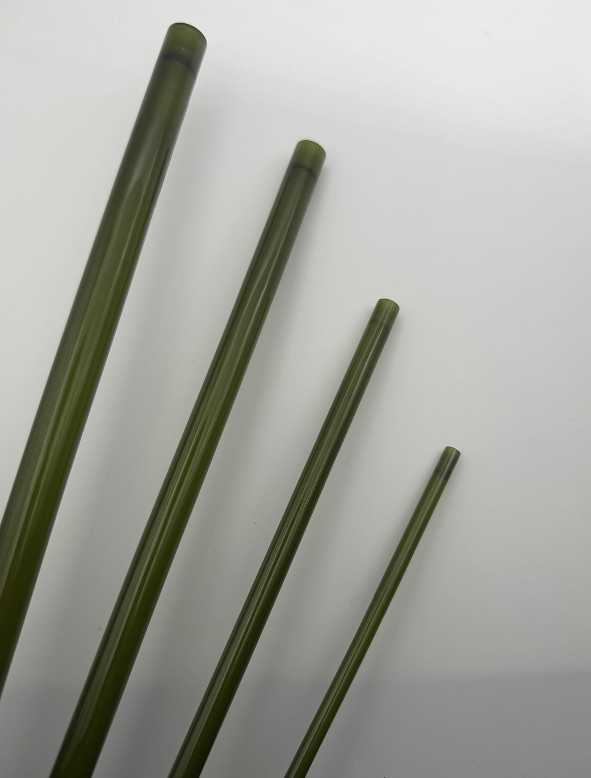 7'6"- 8'6" Premium Fiberglass 4pcs Transparent Olive Green