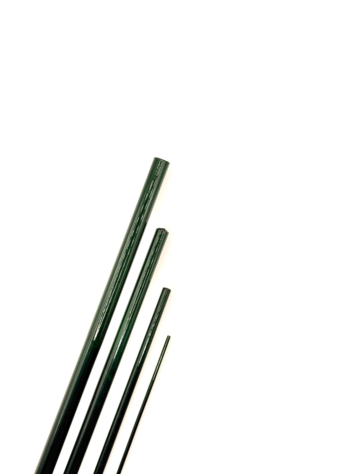 Medium action Gloss Green Graphite Rod Blank 9' 4pieces