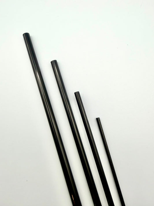 Medium action Gloss Grey Graphite Rod Blank 6'6" 2 weight 4pieces