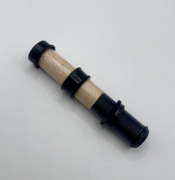 black anodized uplocking reel seat with maple insert
