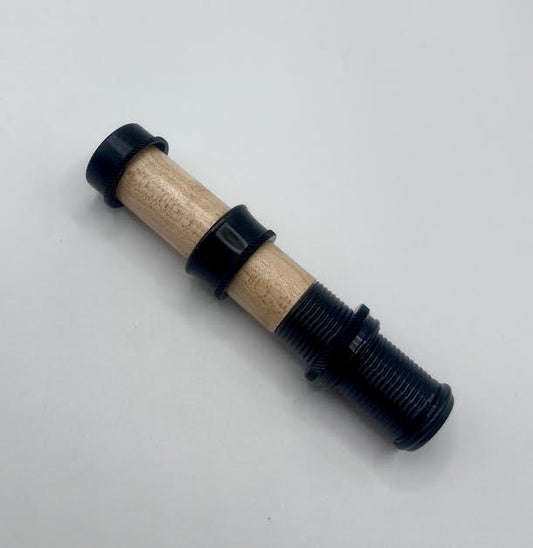 black anodized uplocking reel seat with maple insert